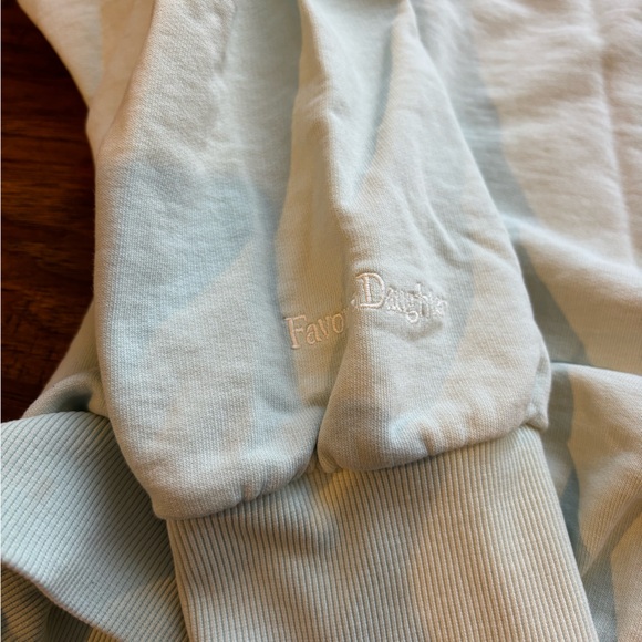 Favorite Daughter Teal Everglade Green Logo Crewneck Size XL - Picture 3 of 5